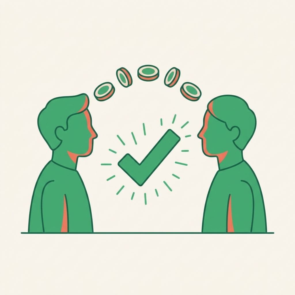 Settle up illustration